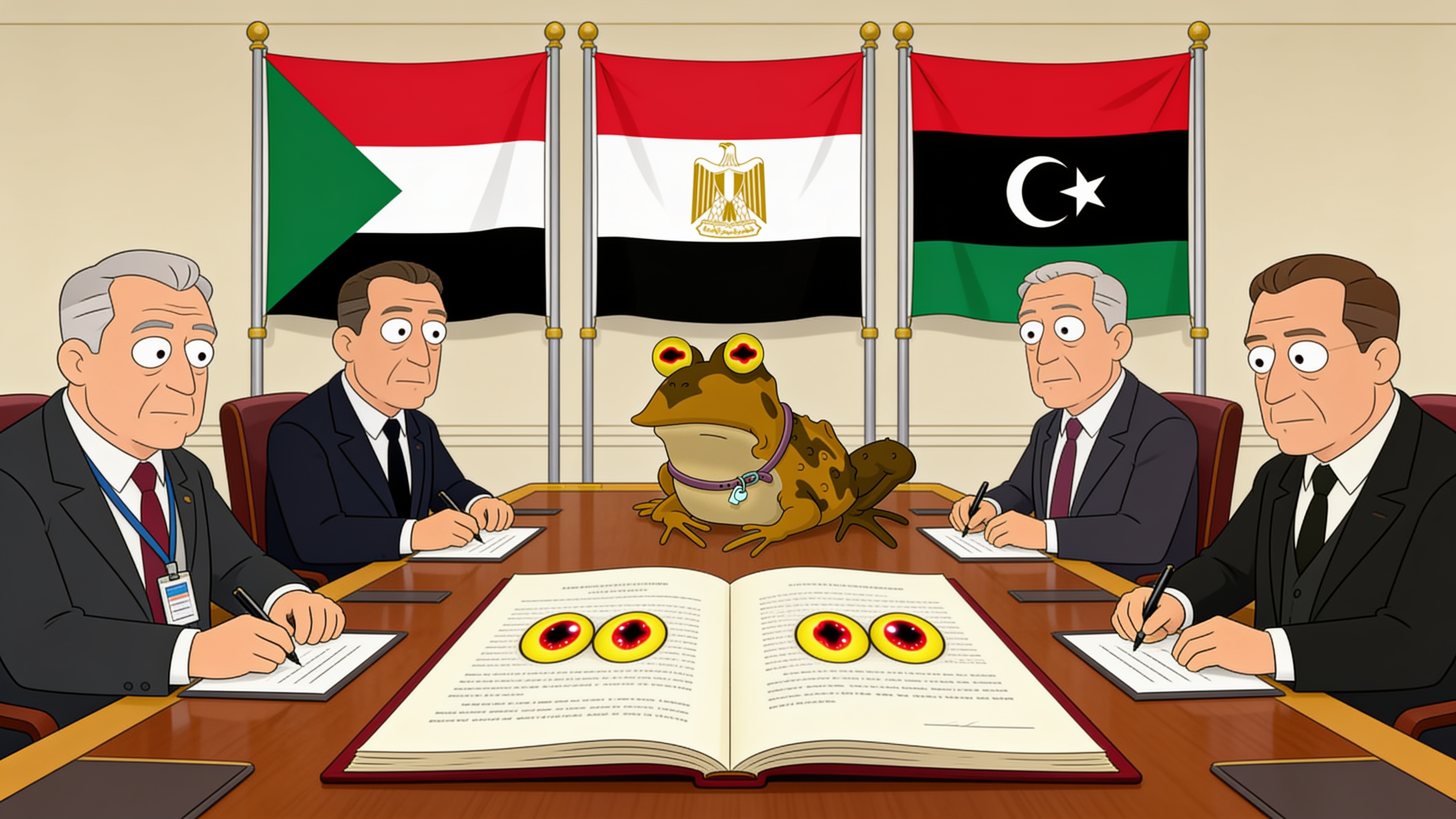 The tripartite treaty signing. Clause Four is present.