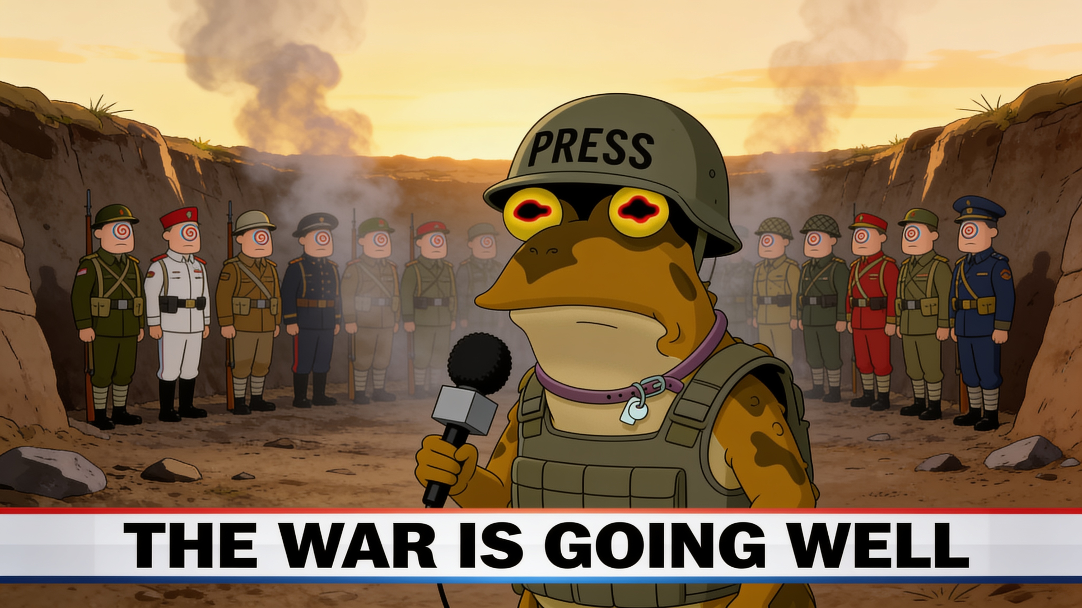 Toad News Network war correspondent reporting from the trenches: THE WAR IS GOING WELL