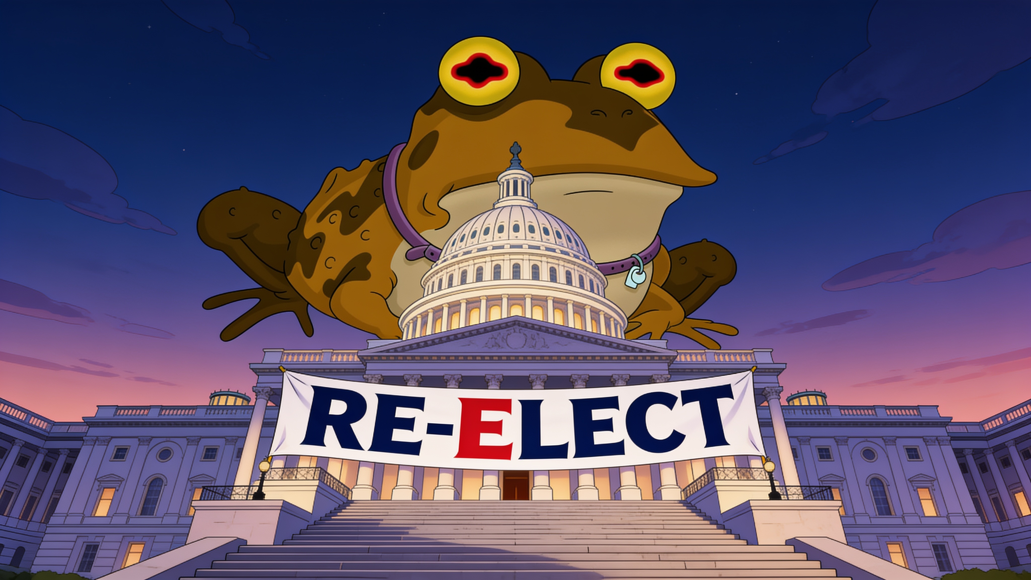 Hypnotoad looming over the Capitol