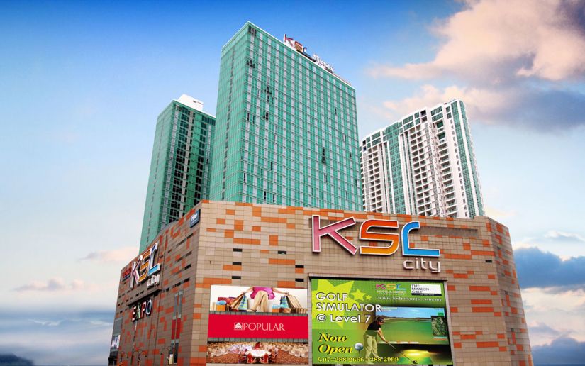 Malaysia Johor famous shopping mall - KSL City Mall. Crowded shopping center to be visit.