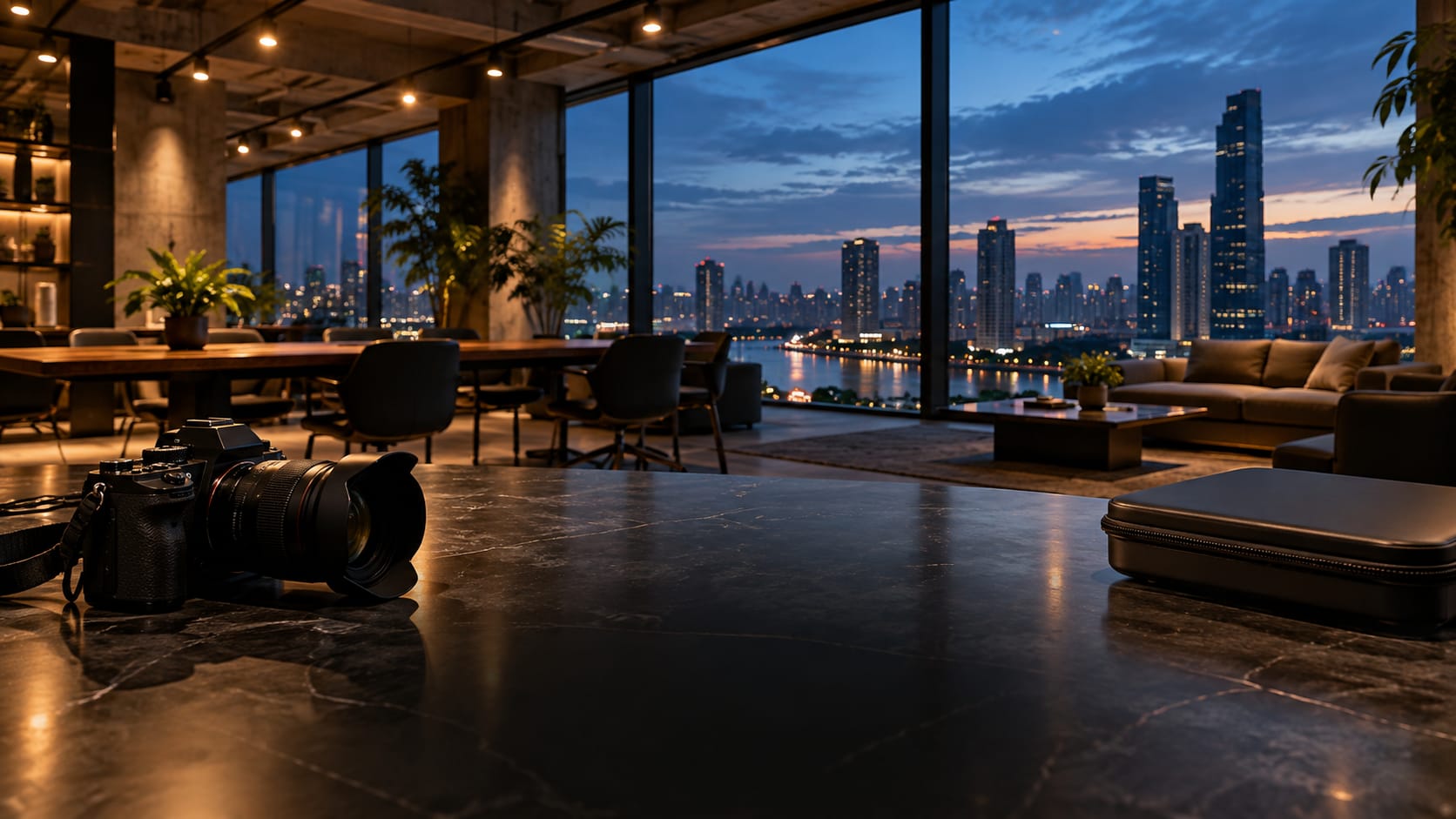 ACC creative agency interior overlooking Bangkok