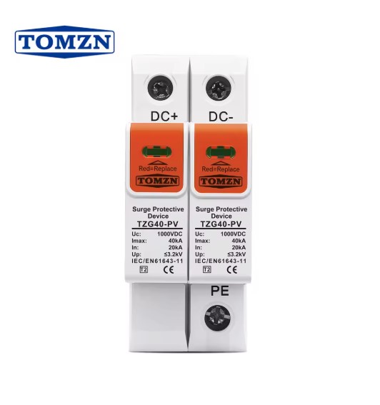 TOMZN 2 Pole DC SPD (Surge Protective Device) - TZG40-PV (20KA-40KA) 1000V
