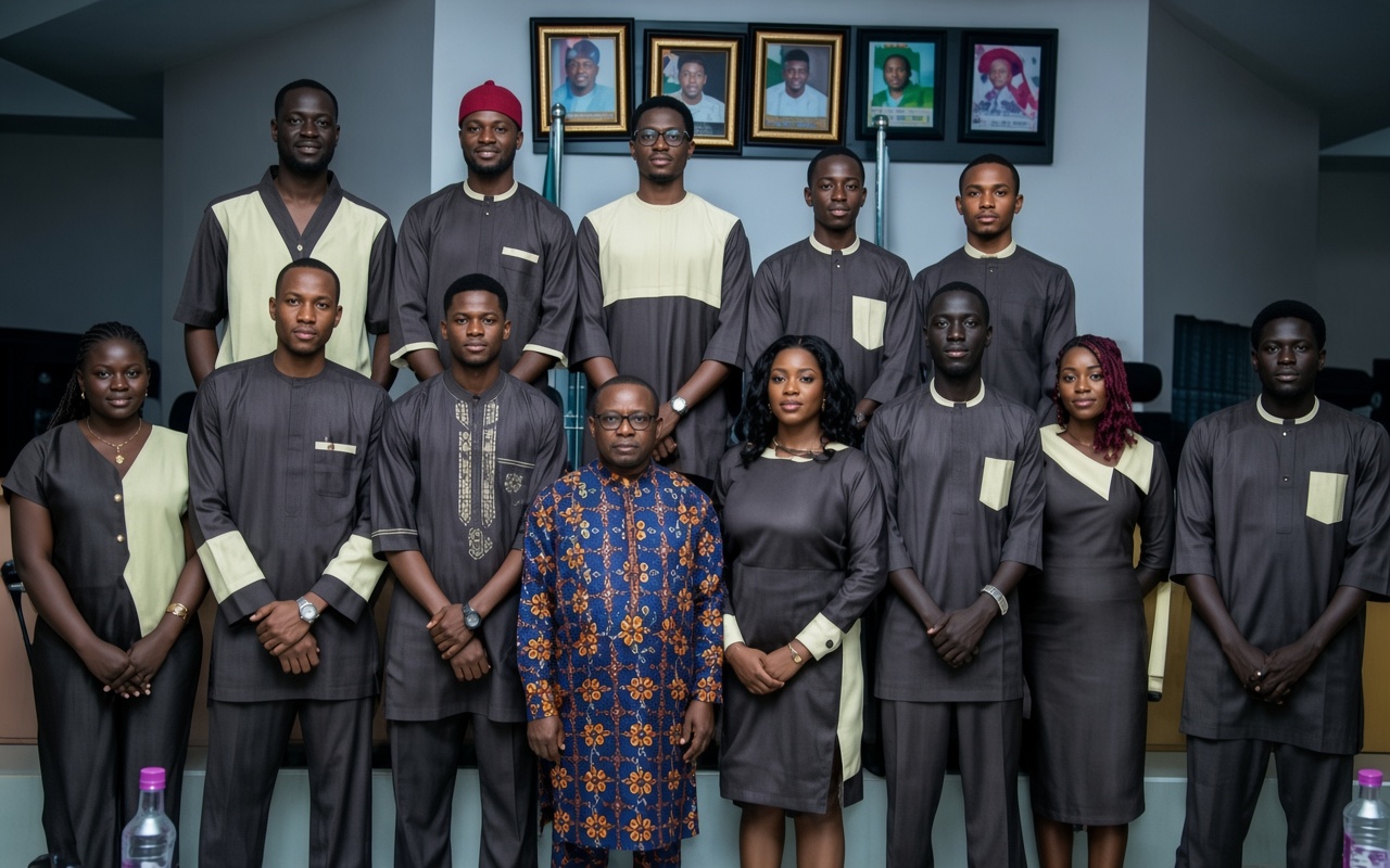 FUTO 28th SUG Executive during inauguration at the Senate Building