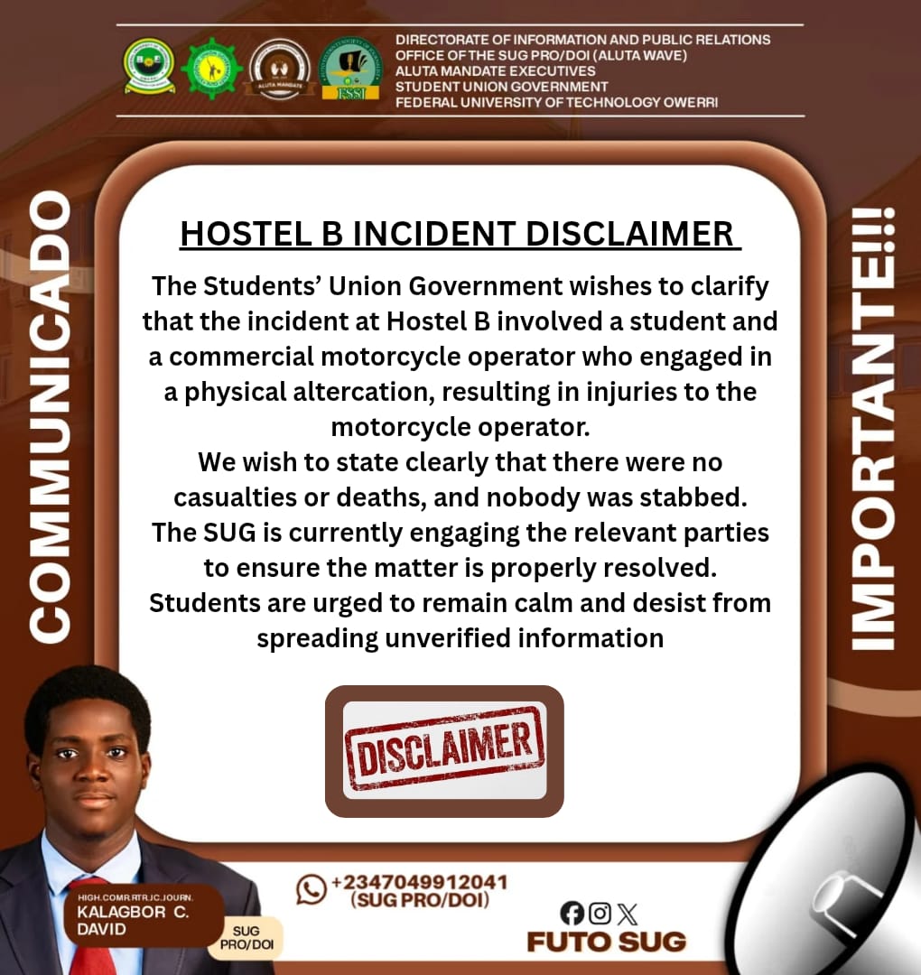 FUTO SUG security and safety advisory