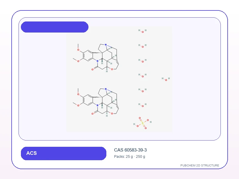 Brucine Sulphate Heptahydrate ACS