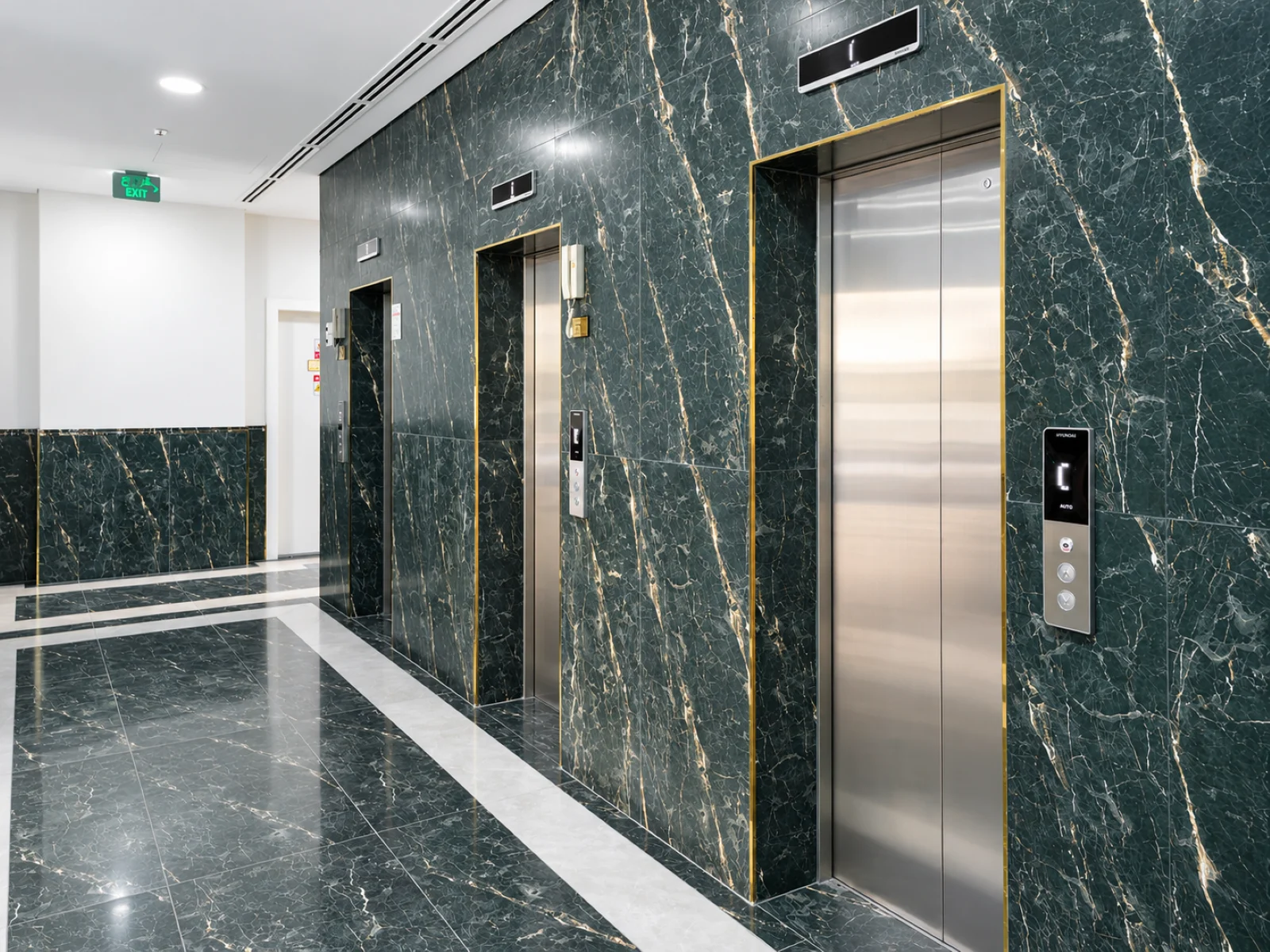 Modern Marble Elevator Lobby