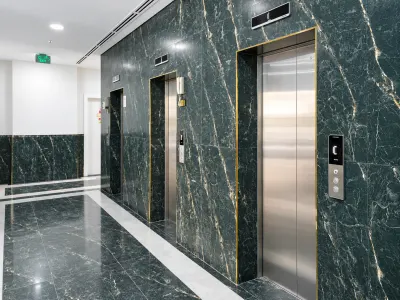 Modern Marble Elevator Lobby