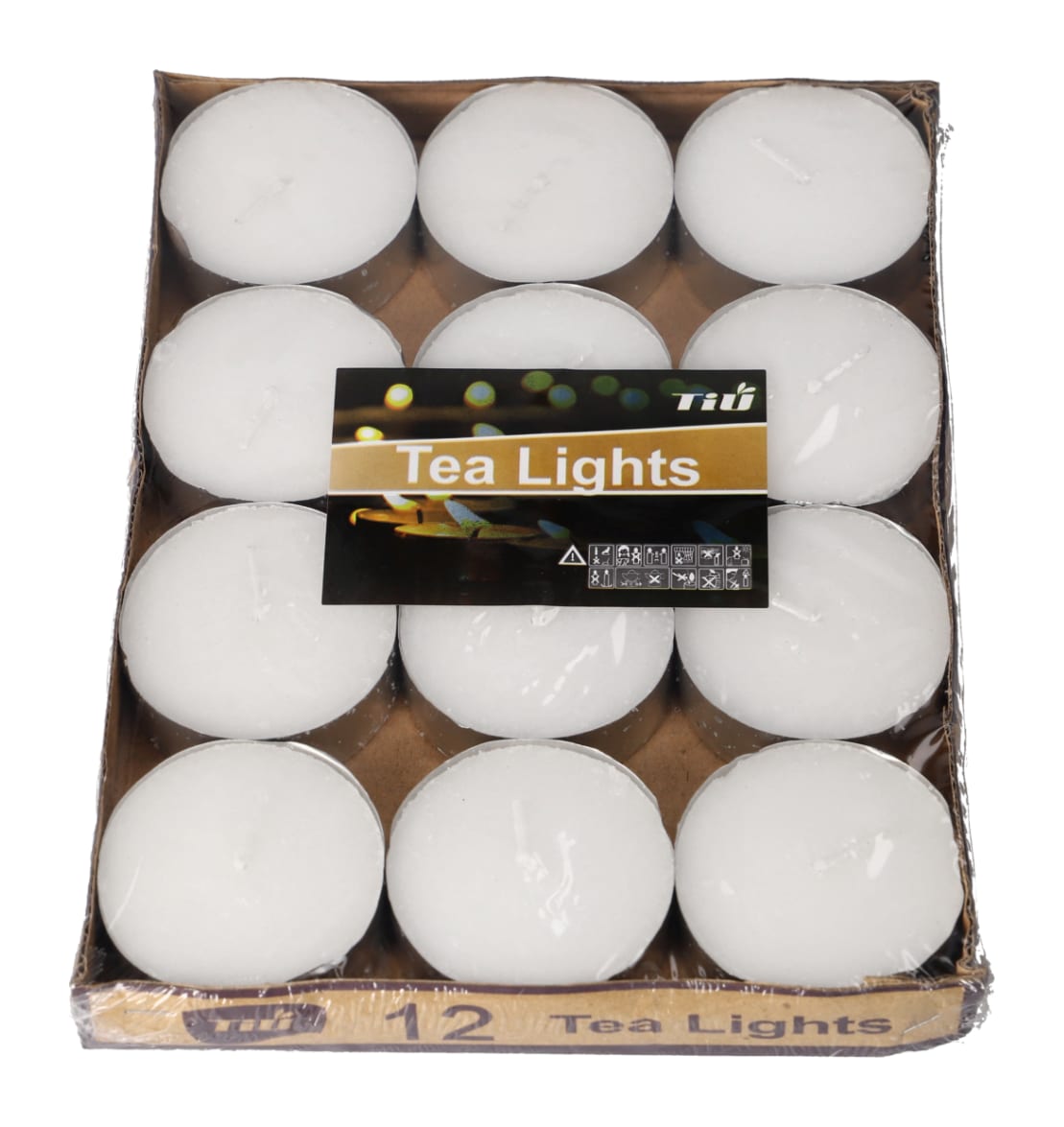 12-Piece Tea Light Candles 5.5cm - default