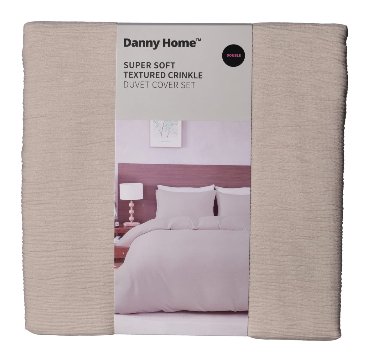 Polyester Double Textured Crinkle Duvet Cover 3pcs Set - default