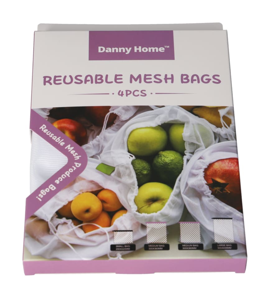 Reusable Mesh Produce Bags 4PCS Set - default