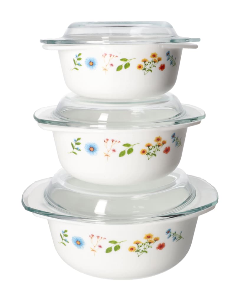 Opal Glass Casserole Pot Set 3pcs - default
