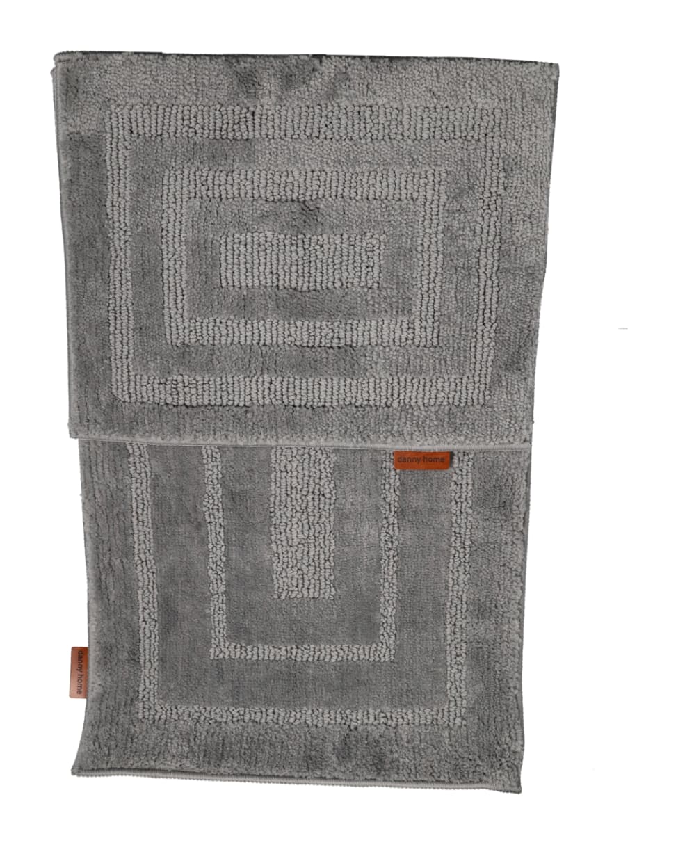 Grey Bathroom Mat 2Pcs Set  - default