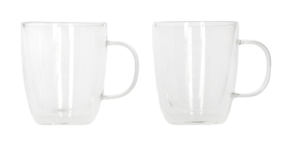 Double Walled Glass Mug with Handle 350ml - default