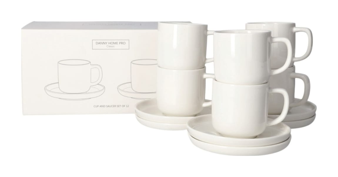 Cappuccino Cup &amp; Saucer 12pcs 220ml - default