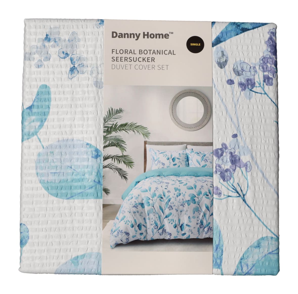 2Pcs Single Floral Botanical Duvet Cover Set - default