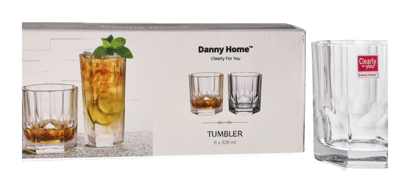 6 Whiskey Glasses 328ml - default