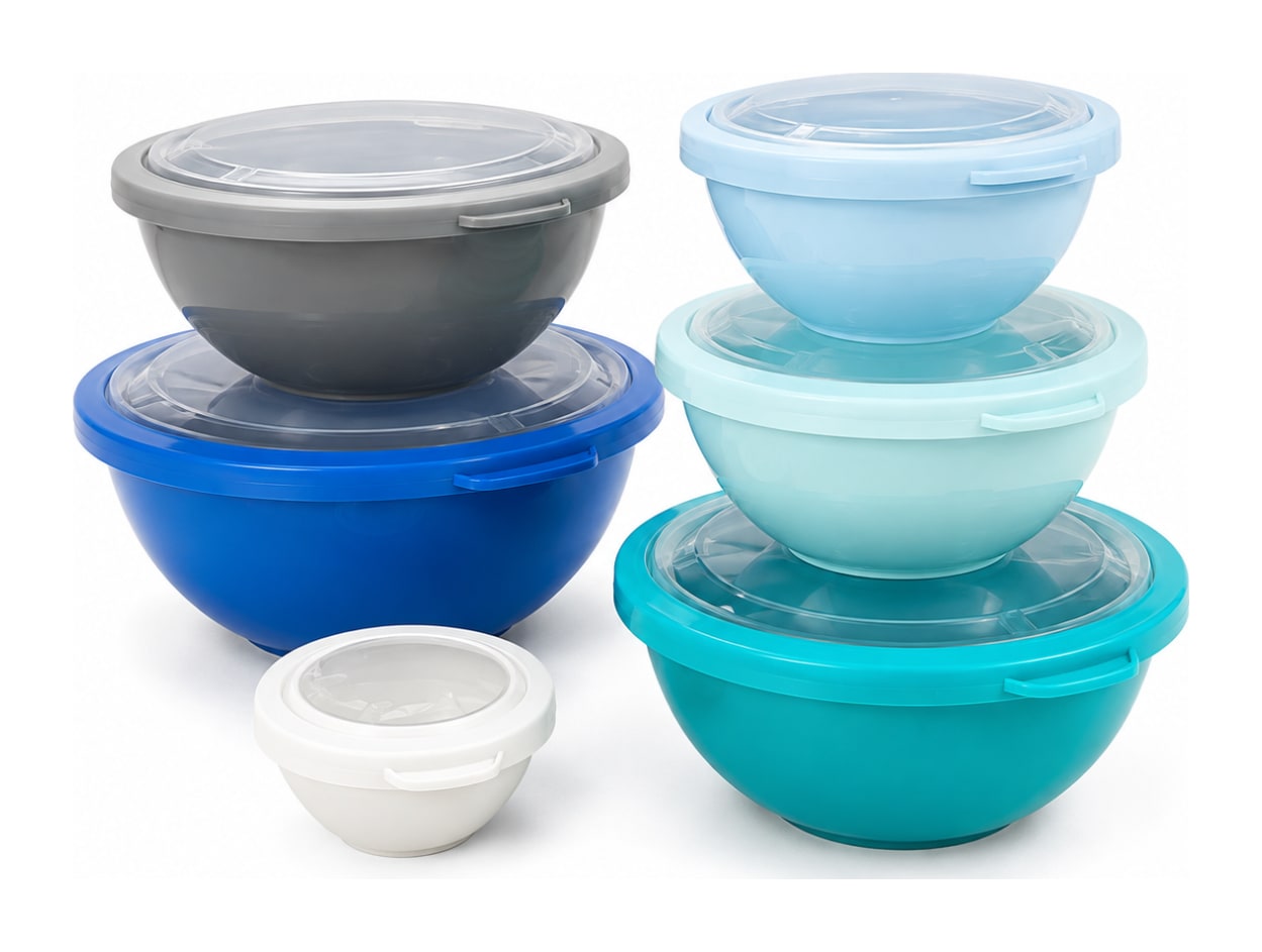 12pcs Nesting Bowl Set With Airtight Lids  - default