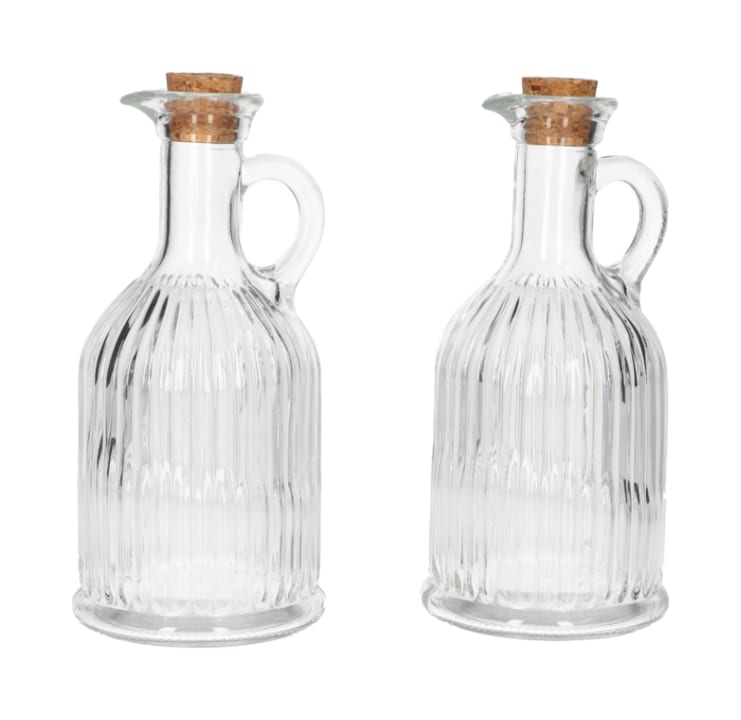 Vinegar &amp; Oil Dispenser with Cork Stopper 350ml 2pcs - default