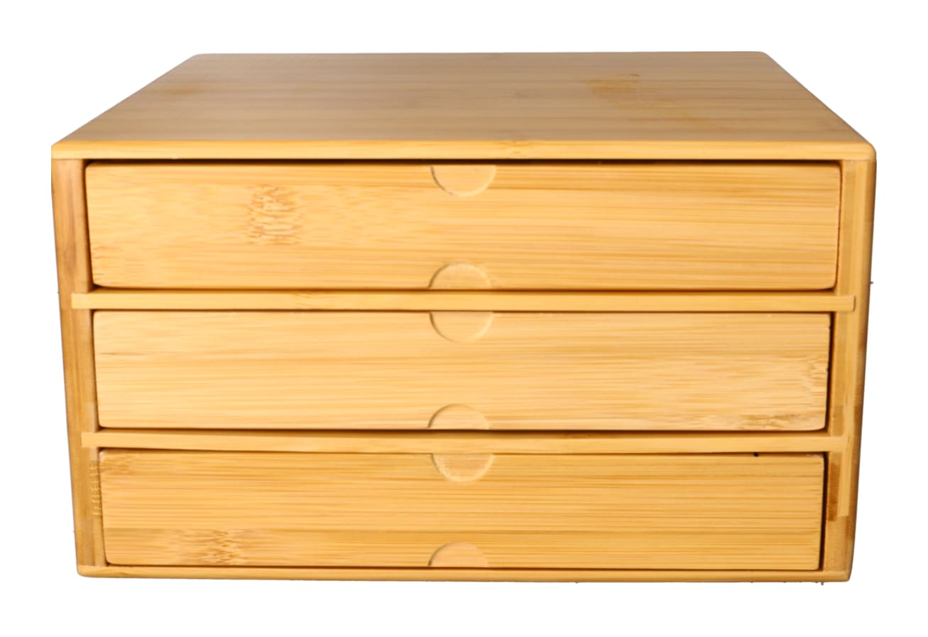 Bamboo 3 Layer Storage Box 25.3cm - default