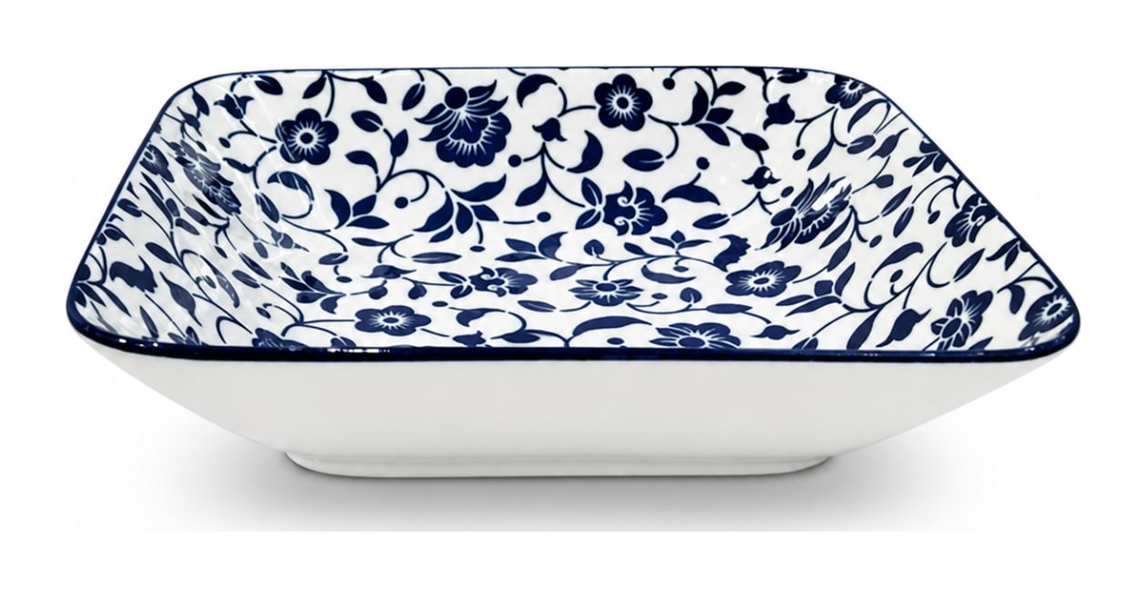 Ceramic Square Pasta Bowl 20.5cm - default
