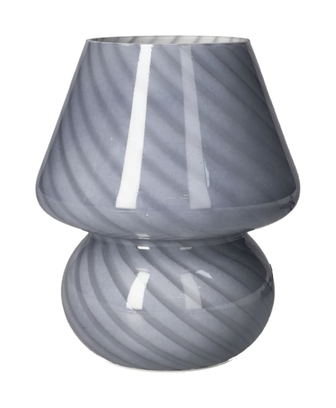 Mushroom Shaped Glass Bedside Lamp 18cm - default