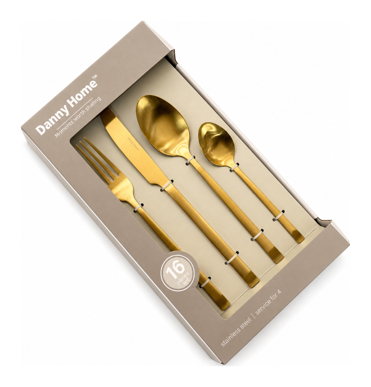 Gold 16-Piece Cutlery Set - default
