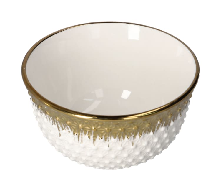 Round White &amp; Gold Source Bowl 11.4cm - default