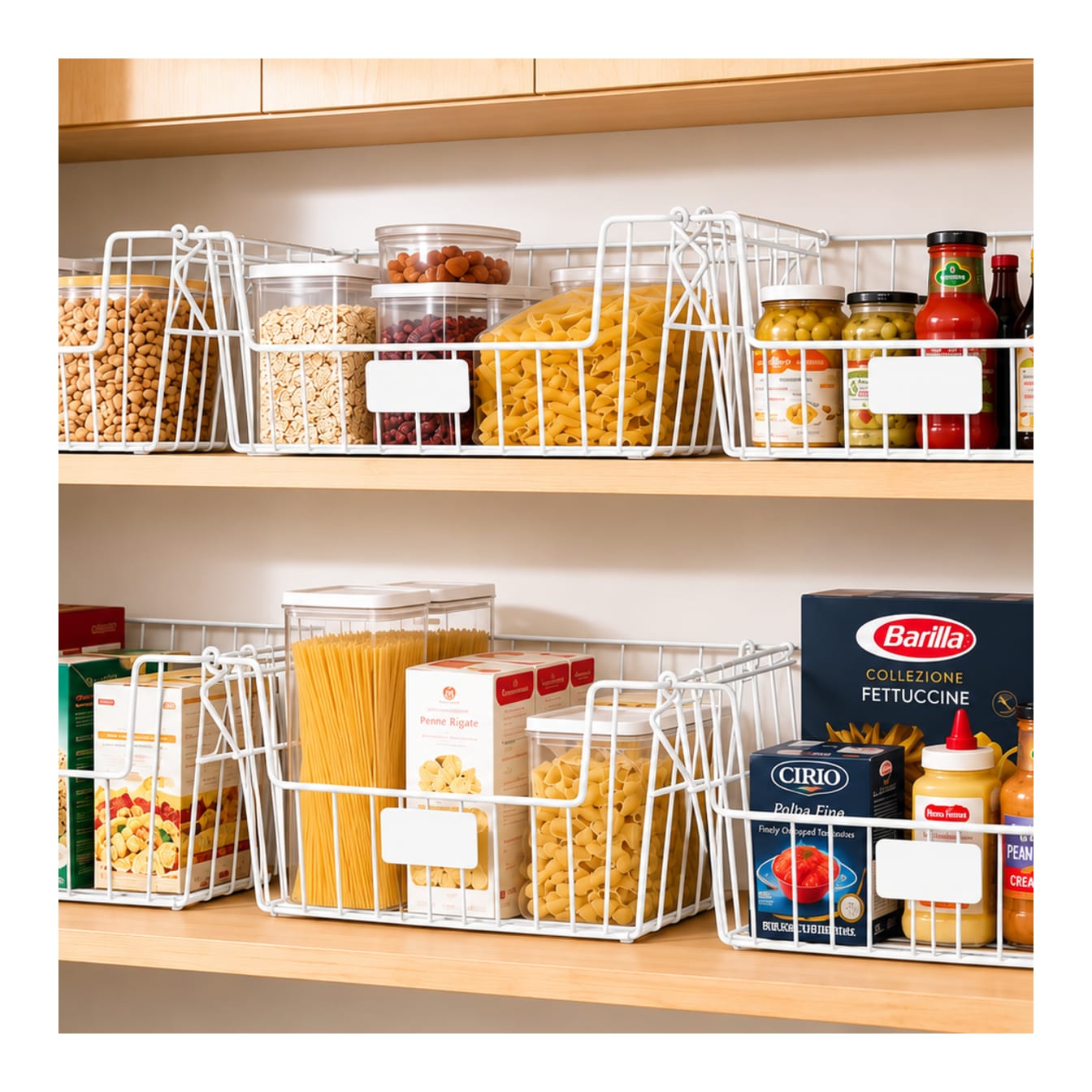White Wire Pantry Storage Rack 34cm - default
