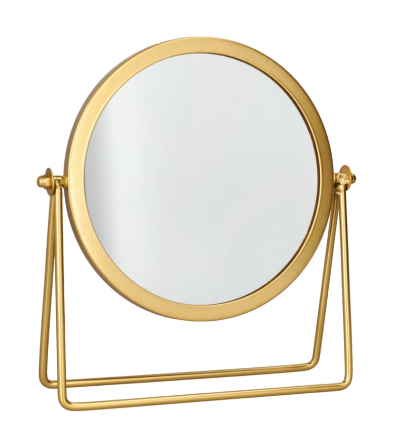 Gold Makeup Mirror 20.2cm - default