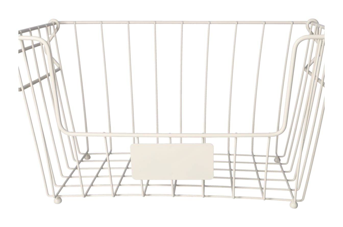 White Wire Pantry Storage Rack 34cm - default