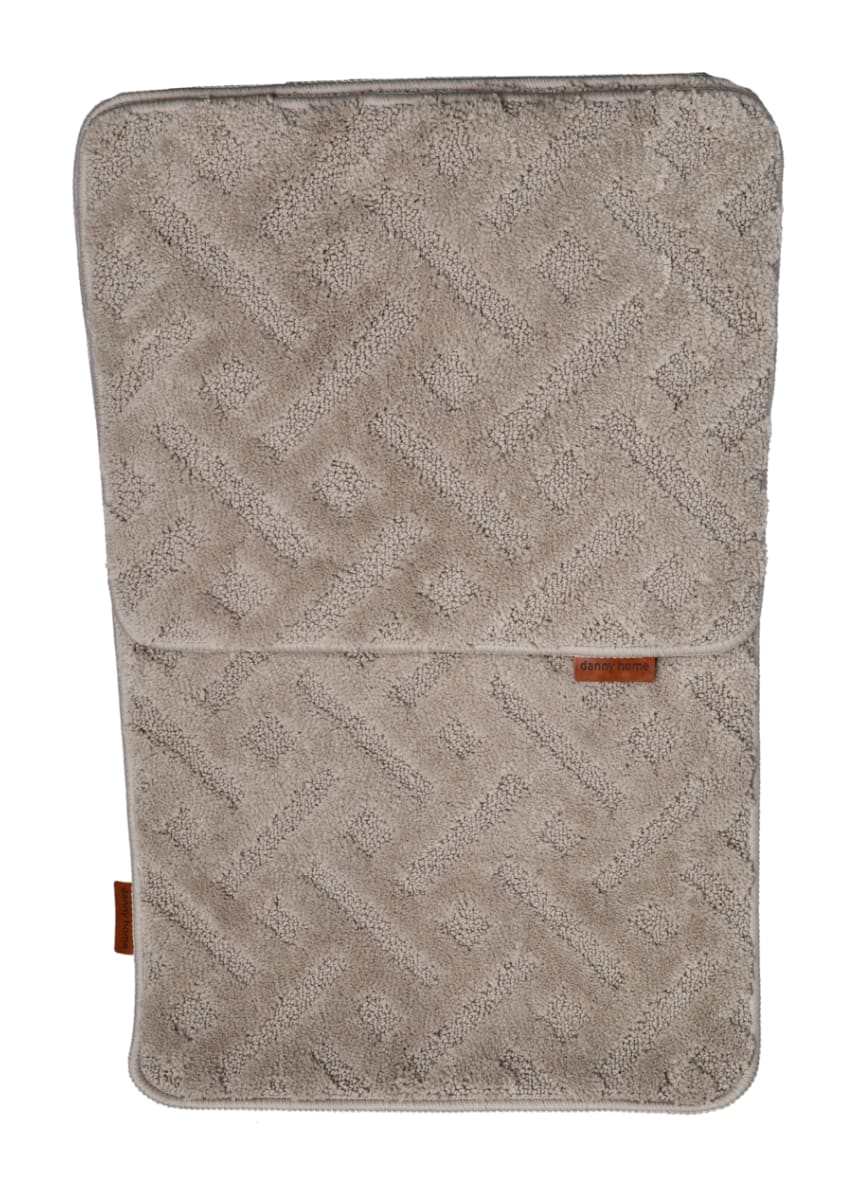 Brown Bathroom Mat 2Pcs Set - default