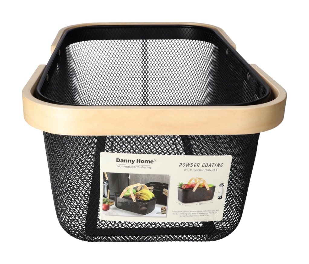Mesh Stainless Steel Storage Basket 40cm - default