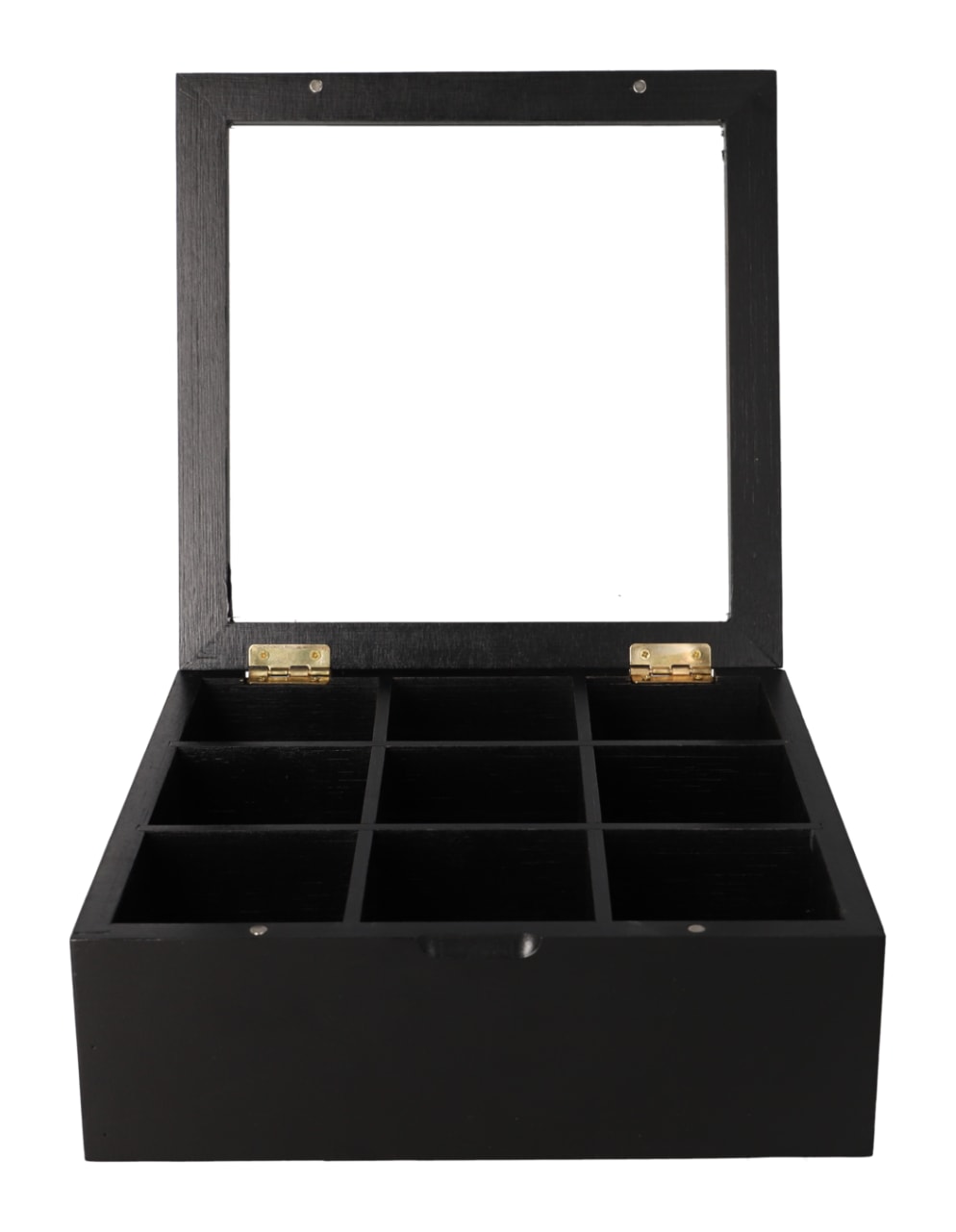 9 Compartment Bamboo Tea Box 22.3cm - default