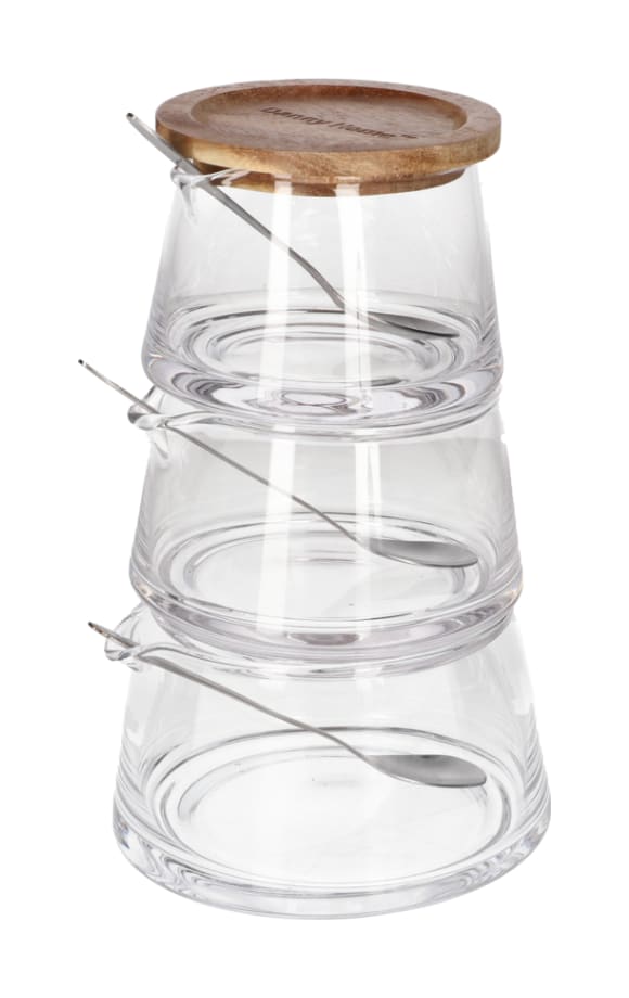 3-Layer Stackable Spice Glass Jars  - default