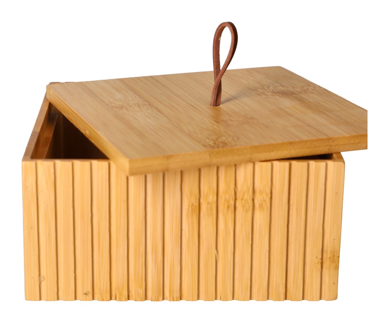 Bamboo Storage Box With Lid - default