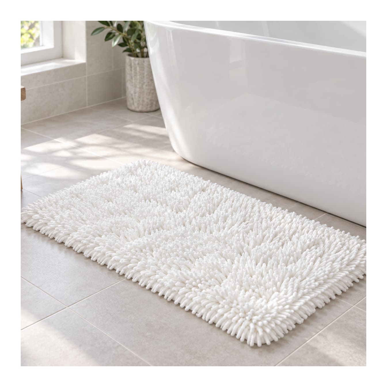 Bathroom Micro-Chenille Rug Mat 75cm - default