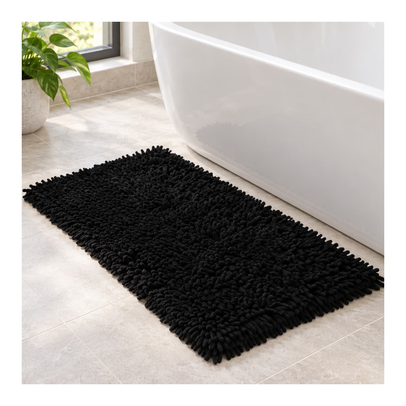 Bathroom Micro-Chenille Rug Mat 75cm - default