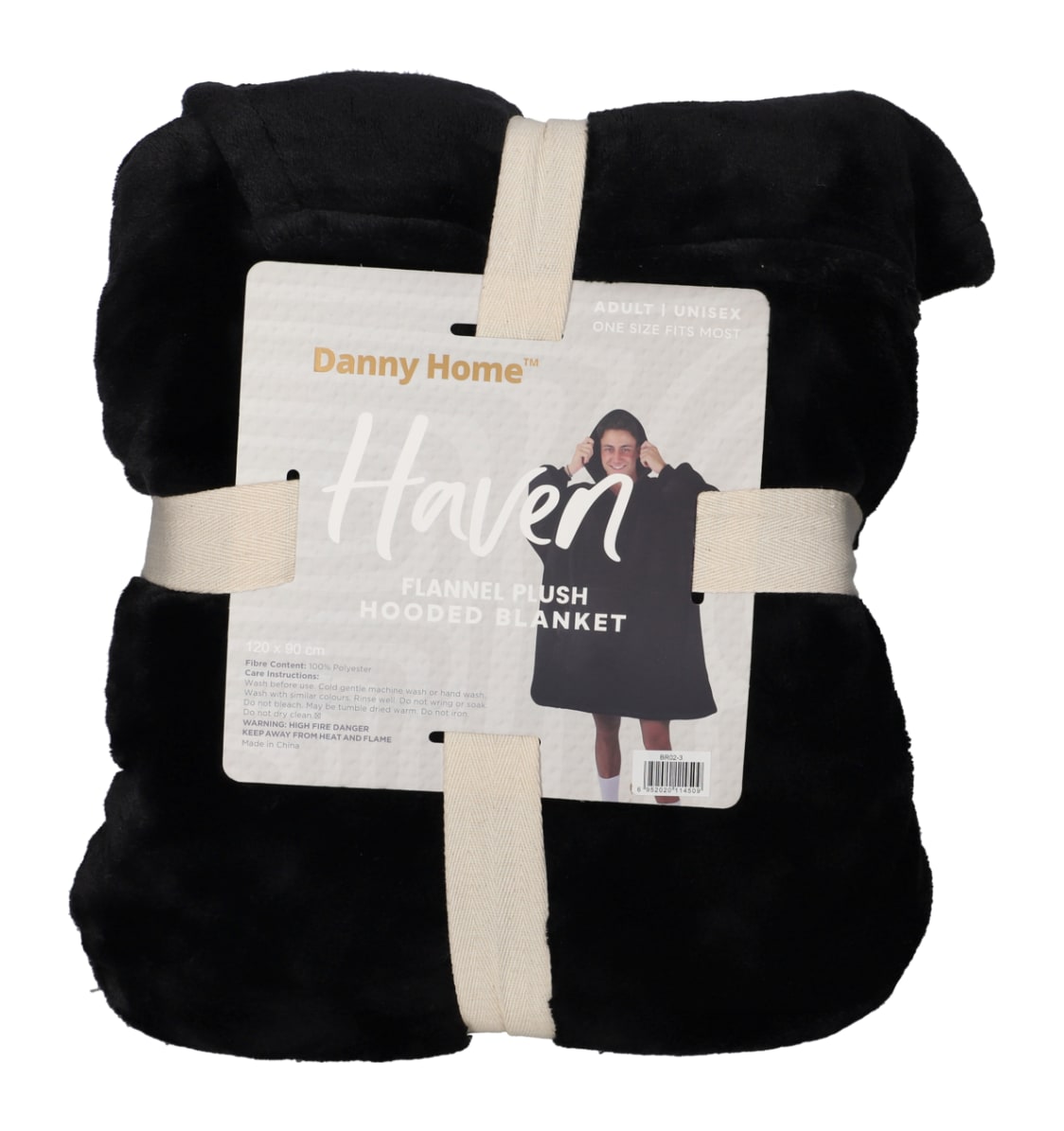  Flannel Plush Hooded Blanket 120cm - default