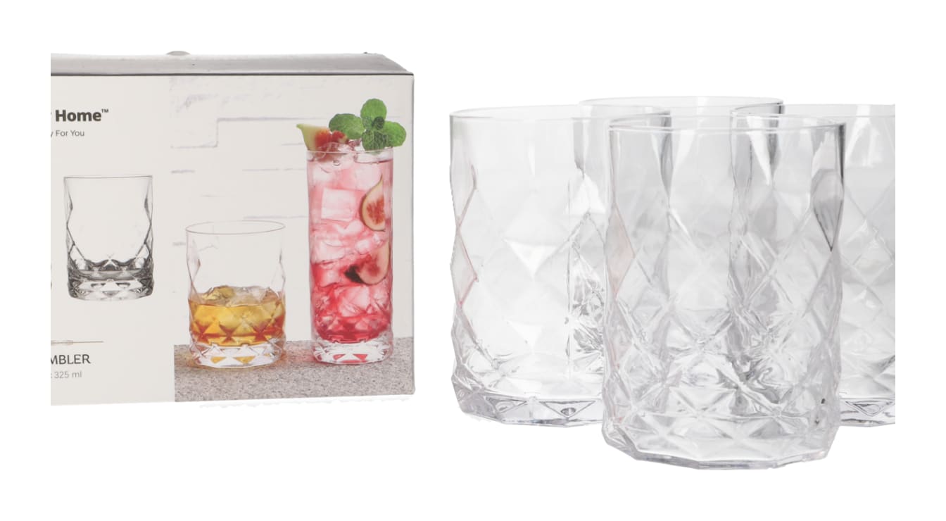 4 Tumbler Glasses 325ml - default