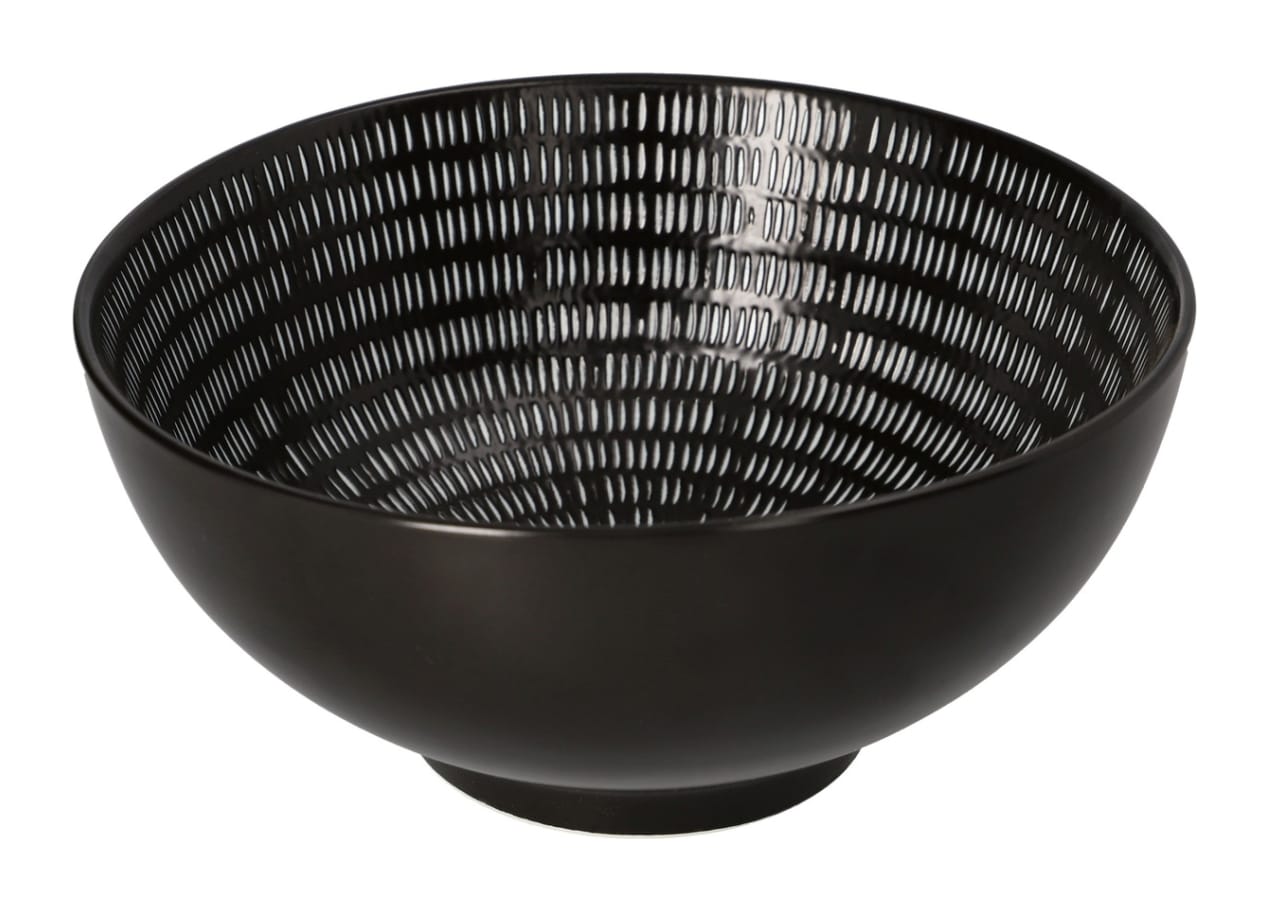 Black White Salad Bowl 20.7cm - default