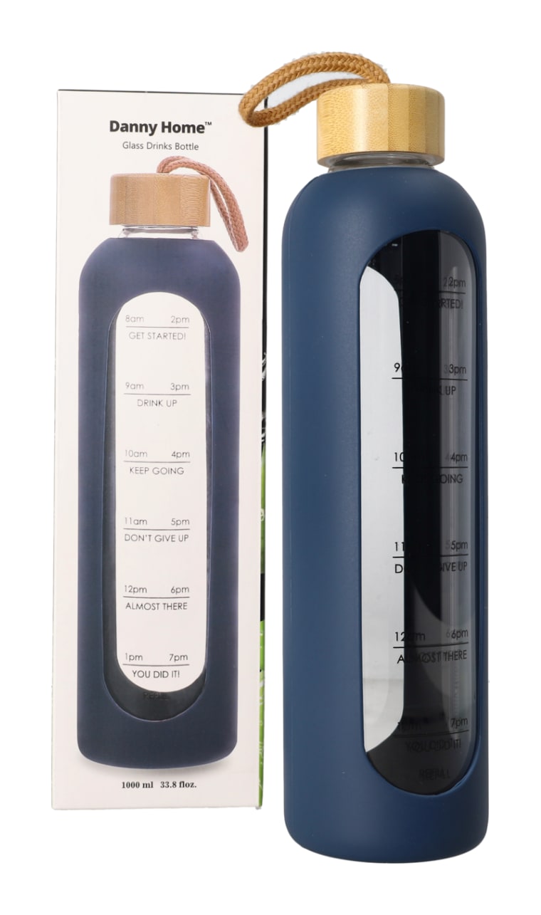 Borosilicate Glass Bottle With Silicone Cover 1L - default