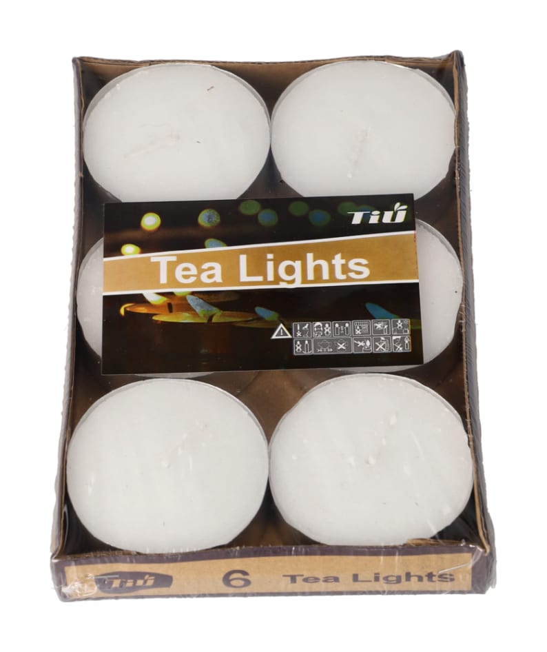 6-Piece Tea Light Candles 5.5cm - default