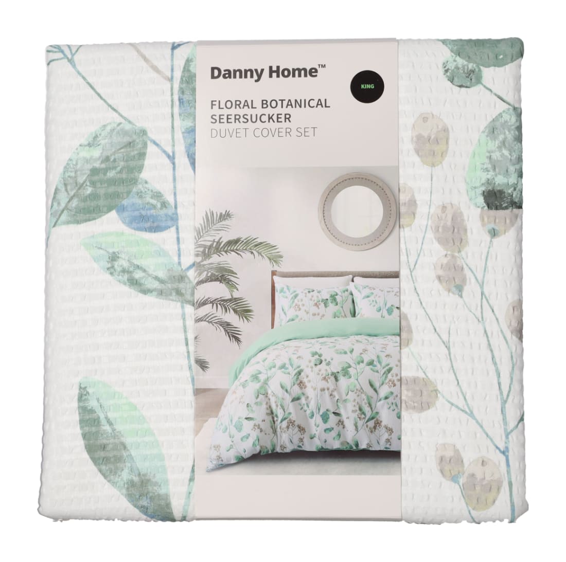 3Pcs King Floral Botanical Duvet Cover Set - default