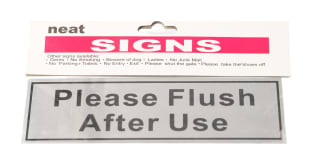 Flush After Use Sign