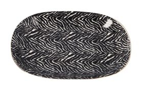 Zebra Print Serving Platter 31cm