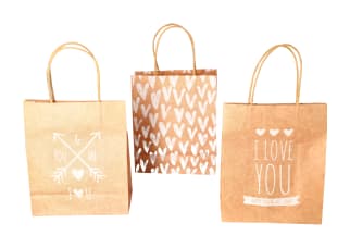 Love Themed Kraft Paper Bag 