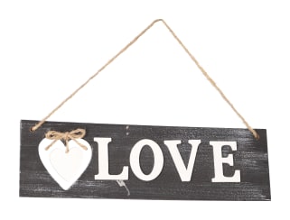 &#039;LOVE&#039; Wooden Script Plaque