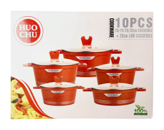 10 piece Marble Coated Cookware Set