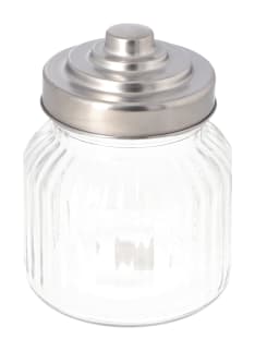Small Canister With Silver Lid