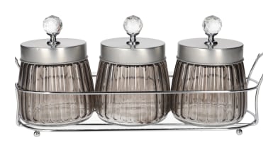 Glass Storage Jar Set 4pcs 480ml
